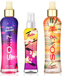 Body Mist by Soâ€¦? Womens Bali Breeze & Ibiza Dreams 200ml, Vanilla 100ml Body