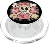 Skull and Bones Jolly Roger Pirate, patineuse d'horreur PopSockets PopGrip pour MagSafe