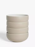 John Lewis Puritan Stoneware Cereal Bowls, Set of 4, 15cm