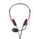 Nedis PC Headset On-ear med mikrofon - Rosa