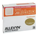 Allevyn Gentle Border, polyuretanskumförband, 10 x 10 cm 10 styck