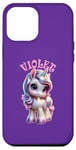 Coque pour iPhone 12 Pro Max Motif licorne violet pour fille