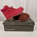 Timberland Grade School 6 Inch Premium Waterproof Boots Junior Size 5 Red A13HV