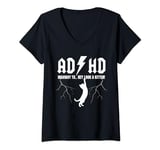 Womens AD. HD Highway to.. Hey Look a Kitten! Funny Classic Rock V-Neck T-Shirt