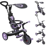 Tricycle évolutif EXPLORER 4 EN 1 - GLOBBER - Iris - Draisienne - de 10 mois à 5 ans - Montage sans outils