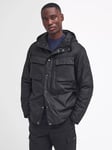 Barbour International Longwell Waxed Jacket, Black