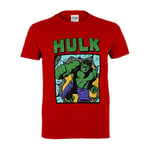 Marvel Comics Hulk Smash Boys T-Shirt Red 7-8 Years