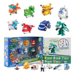 Super Wings Transformer Toys 2", Jouet Avion, Mini Figurines pour Les Enfants de 3 à 12 Ans, Fête d'anniversaire pour Les Garçons et Les Filles (15 Paquets)