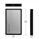 Boîtier de disque dur externe USB 3.0 à SATA 2.5 "", 22 broches, 7 + 15 SSD, câble USB 3.0, noir, pour PC et Mac book