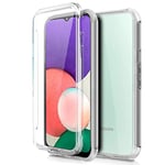 Cool Coque en Silicone 3D pour Samsung A226 Galaxy A22 5G Transparent Avant + arrière