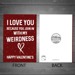 Funny Valentines Day Card For Boyfriend Girlfriend Cheeky Card For Husband Wife