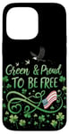 Coque pour iPhone 14 Pro Max Vert et fier d'être libre - La fierté libérale de la Saint-Patrick