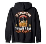 It Takes Two BBQ Fun Go Right Zip Hoodie