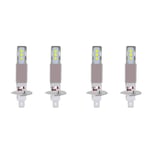 Tlily - 4 PièCes SéRies H1 led Ampoules Phare de Moto 20000LM 6000K LumièRe Blanche 80W 6SMD Voiture Antibrouillard Clignotants