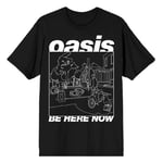 Oasis - Oasis Unisex T-Shirt: Be Here Now Line Drawing (Medium) T-Shirt NEW