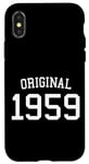 Coque pour iPhone X/XS Original 1959, 65 ans, homme femme 65e anniversaire