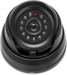 Caméra Surveillance Factice Led-Fausse Caméra Cctv Pour Sécurité Maison Ou Magasin-Dôme Dissuasif Pour Intérieur-Noir