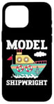 Coque pour iPhone 16 Pro Max Maquette de bateau miniature constructeur de bateaux pour loisirs créatifs