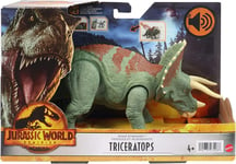 Jurassic World Dominion Roar Strikers Triceratops  Figure With Sound