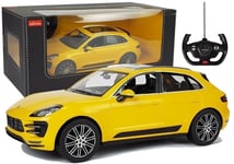 Auto Porsche Macan Turbo Rastar kaukosäätimellä 1:14, keltainen