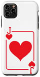 Coque pour iPhone 11 Pro Max Jeu de cartes Jack of Hearts - Costume d'Halloween - Rouge