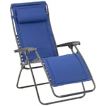 Lafuma Mobilier - Fauteuil Relax Jardin - Chaise Longue Matelassé Zéro Gravité - Rsx Clip - Lightcomfort® - Bleu Denim