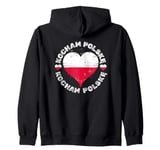 "Kocham Polske" or I Love Poland A Polish Flag on Poland Day Zip Hoodie