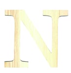 Artemio 11,5 cm Bois Lettre N en majuscules, de Couleur Beige