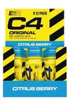 C4 Original Pre-Workout Shot, Citrus Berry - 12 x 60 ml.