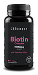 Biotin Hair Growth Supplement, 365 Tablets Enhanced with Zinc & Selenium, Hair Vitamins Complex | Biotin 10000 mcg | Vegan Supplement, Hair Skin and Nails Vitamins for Women & Men | Zenement