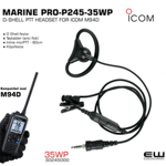 MARINE D-SHELL PTT HEADSET FOR ICOM M94D