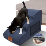 Zvonema Escalier pour chiens de petite taille - Portable et amovible - Avec housse lavable - Rampe pour chien et chat - 1 rouleau à peluches