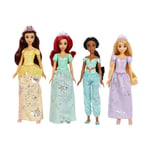 Disney Princess Fashion Dolls 4-pakkaus Disneyn prinsessanukke HNX09