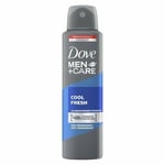 Dove Men Cool Fresh Anti-perspirant Spray 150ml Mens Deodorant 48h Body Care