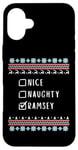 Coque pour iPhone 16 Plus Gentil Coquin Noël Ramsey Pull Moche