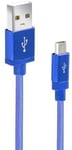 Micro USB Cable Charger Lead For Samsung Galaxy Kindle Charging 1m - Blue