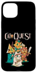 Coque pour iPhone 15 Plus Cat Quest RPG Hero Cats Jeu vidéo RPG Gamer Funny Cat