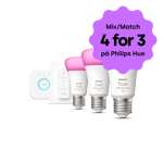 Philips Hue - Startsett hvit/farget Ambiance E27