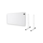 Pack ADAX Radiateur électrique blanc - 400 W - 474x370x90mm - Neo Basic NP04 KDT - Pieds pour radiateur P blancs - 195x290mm