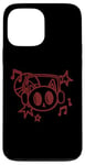 Coque pour iPhone 13 Pro Max Y2K 90s Cat porte un casque d'écoute et entend de la musique