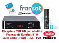SEDEA SF 4300 HD - Récepteur décodeur TNT HD  par satellite - Avec carte FRANSAT