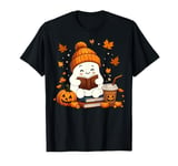 Cute Ghost Reading Book Lovers Halloween Ghost Coffee Cozy T-Shirt