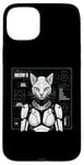 Coque pour iPhone 15 Plus Robot chat Android Cyborg Futuriste Chaton félin