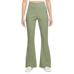 Nike NSW Rib Pantalon de survêtement, Vert Huile/Noir, XS Femme