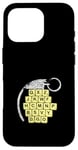 Coque pour iPhone 16 Pro Jeu de blocs de lettres amusant Choisissez soigneusement vos mots