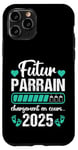 Coque pour iPhone 11 Pro Futur Parrain 2025 Humour Annonce Naissance Grossesse Cadeau