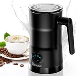 NWOUIIAY 4 en 1 Mousseur à Lait Électrique 600W 350ml Mousseur de Lait Automatique avec Contrôle Intelligente de Température Mousseur de Lait Chaud et Froid pour Macchiato Chocolat Cappuccino etc