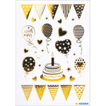 Herma stickers Creative birthday party gold foil (1) 10st