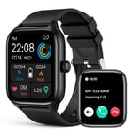 SOUYIE Montre Connectée Homme Femmes,Smartwatch avec Appels Bluetooth,1.96" HD Montre Intelligente Fitness avec Pression Artérielle, Oxygène du Sang, Fréquence Cardiaque pour Android iOS