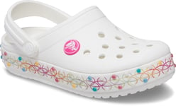 Crocs Infants Girls Sandals Clogs Crocband Stretch Slip On white UK Size